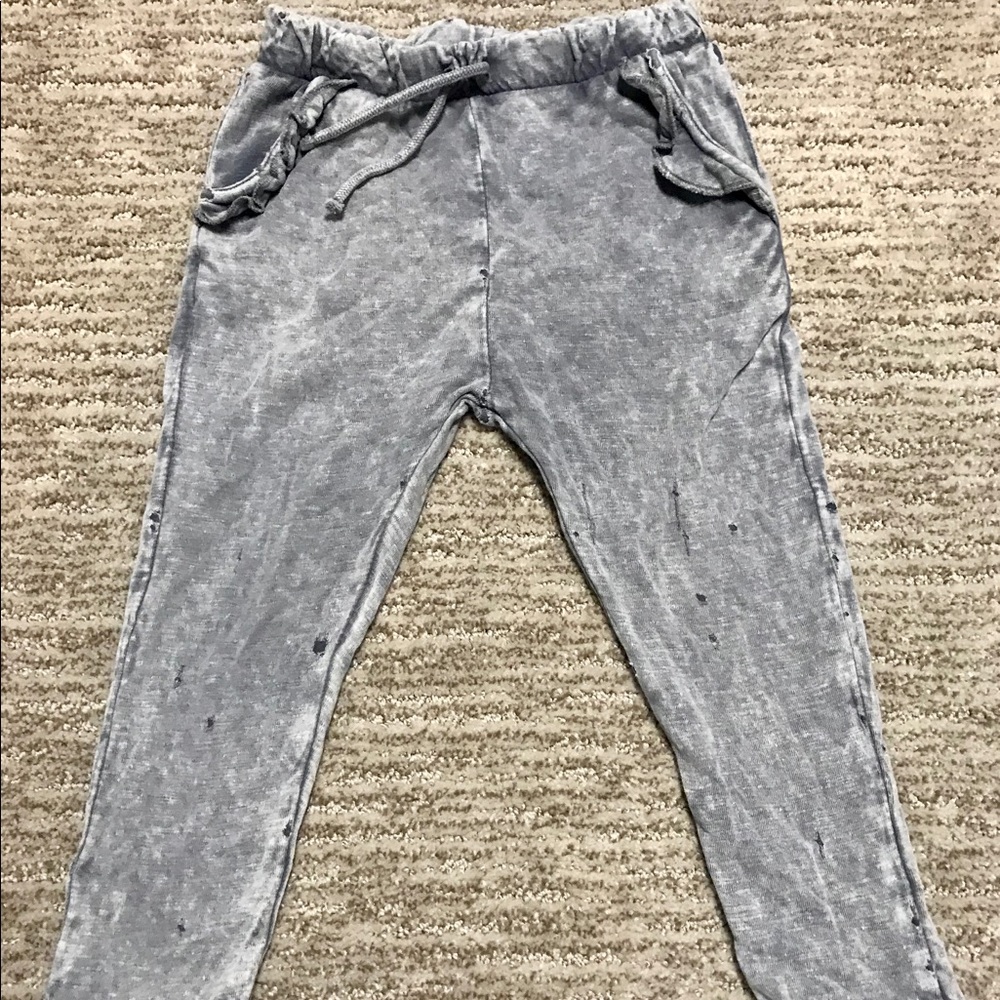 Zara toddler girls distressed joggers